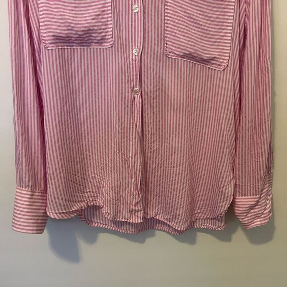 Anthropologie Maeve Zadie small Striped Button Down Top Lightweight Popover Shir - Picture 5 of 13